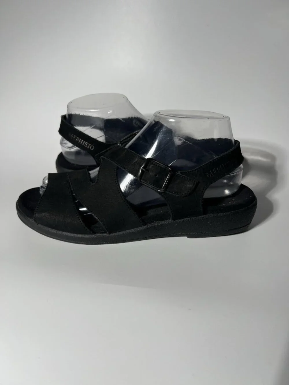 Mephisto Nubuck Leather Walking Sandals Black Women’s US 8.5 EU 39